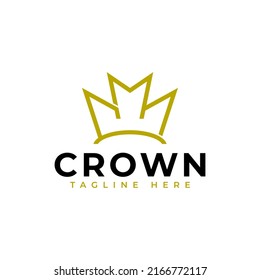 Ilustración del icono del vector del logotipo de la corona