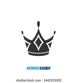 Crown Icon Logo Design Illustation Vector