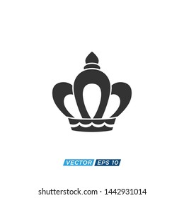 Crown Icon Logo Design Illustation Vector