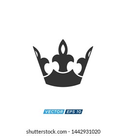 Crown Icon Logo Design Illustation Vector