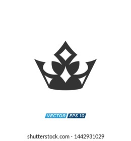 Crown Icon Logo Design Illustation Vector