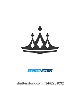 Crown Icon Logo Design Illustation Vector