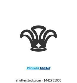 Crown Icon Logo Design Illustation Vector