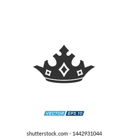 Crown Icon Logo Design Illustation Vector