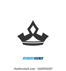 Crown Icon Logo Design Illustation Vector
