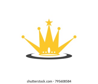 Crown icon logo design template