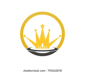 Crown icon logo design template