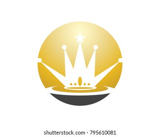 Crown icon logo design template