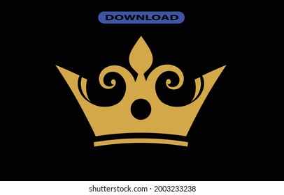 icono de la corona o logotipo de alta resolución