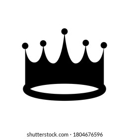 Icono de la corona, logotipo aislado en fondo blanco