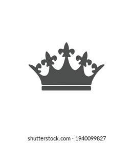 Crown icon, logo isolated on white background