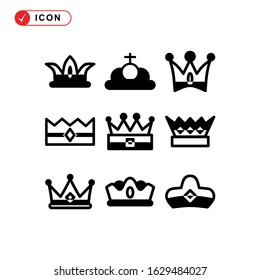 crown icon or logo isolated sign symbol vector illustration - Collection of high quality black style vector icons
