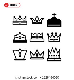 crown icon or logo isolated sign symbol vector illustration - Collection of high quality black style vector icons
