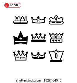 crown icon or logo isolated sign symbol vector illustration - Collection of high quality black style vector icons
