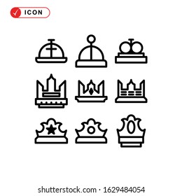 crown icon or logo isolated sign symbol vector illustration - Collection of high quality black style vector icons
