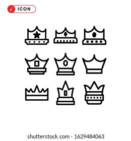 crown icon or logo isolated sign symbol vector illustration - Collection of high quality black style vector icons
