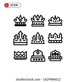 crown icon or logo isolated sign symbol vector illustration - Collection of high quality black style vector icons
