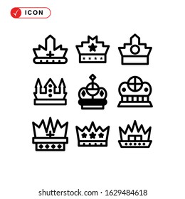 crown icon or logo isolated sign symbol vector illustration - Collection of high quality black style vector icons
