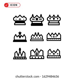crown icon or logo isolated sign symbol vector illustration - Collection of high quality black style vector icons
