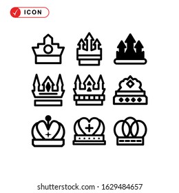 crown icon or logo isolated sign symbol vector illustration - Collection of high quality black style vector icons
