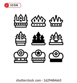 crown icon or logo isolated sign symbol vector illustration - Collection of high quality black style vector icons
