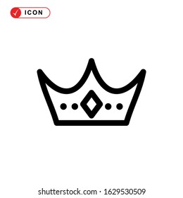 crown icon or logo isolated sign symbol vector illustration - high quality black style vector icons
