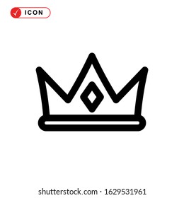crown icon or logo isolated sign symbol vector illustration - high quality black style vector icons
