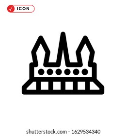 crown icon or logo isolated sign symbol vector illustration - high quality black style vector icons
