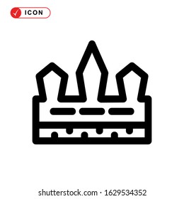 crown icon or logo isolated sign symbol vector illustration - high quality black style vector icons
