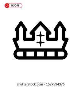 crown icon or logo isolated sign symbol vector illustration - high quality black style vector icons
