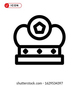crown icon or logo isolated sign symbol vector illustration - high quality black style vector icons
