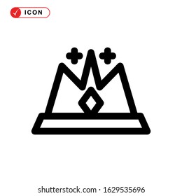 crown icon or logo isolated sign symbol vector illustration - high quality black style vector icons
