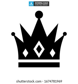 crown icon or logo isolated sign symbol vector illustration - high quality black style vector icons
