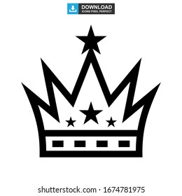 crown icon or logo isolated sign symbol vector illustration - high quality black style vector icons
