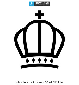 crown icon or logo isolated sign symbol vector illustration - high quality black style vector icons
