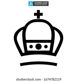 crown icon or logo isolated sign symbol vector illustration - high quality black style vector icons
