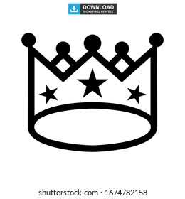 crown icon or logo isolated sign symbol vector illustration - high quality black style vector icons
