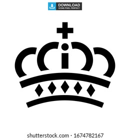 crown icon or logo isolated sign symbol vector illustration - high quality black style vector icons
