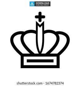 crown icon or logo isolated sign symbol vector illustration - high quality black style vector icons
