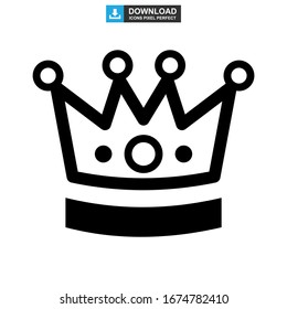 crown icon or logo isolated sign symbol vector illustration - high quality black style vector icons
