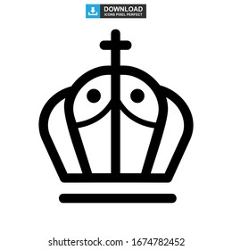 crown icon or logo isolated sign symbol vector illustration - high quality black style vector icons
