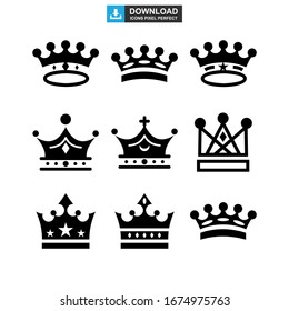 crown icon or logo isolated sign symbol vector illustration - Collection of high quality black style vector icons

