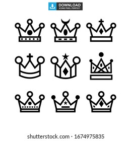 crown icon or logo isolated sign symbol vector illustration - Collection of high quality black style vector icons
