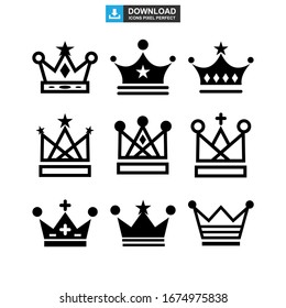 crown icon or logo isolated sign symbol vector illustration - Collection of high quality black style vector icons
