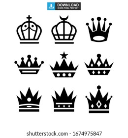 crown icon or logo isolated sign symbol vector illustration - Collection of high quality black style vector icons
