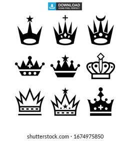 crown icon or logo isolated sign symbol vector illustration - Collection of high quality black style vector icons
