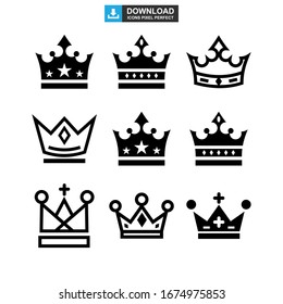 crown icon or logo isolated sign symbol vector illustration - Collection of high quality black style vector icons
