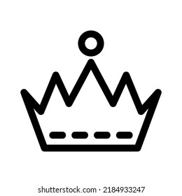 icono de la corona o logotipo símbolo de signo aislado ilustración vectorial - iconos vectoriales de estilo negro de alta calidad
