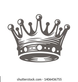 Crown icon logo on white background