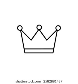 Crown icon logo sign set vector outline